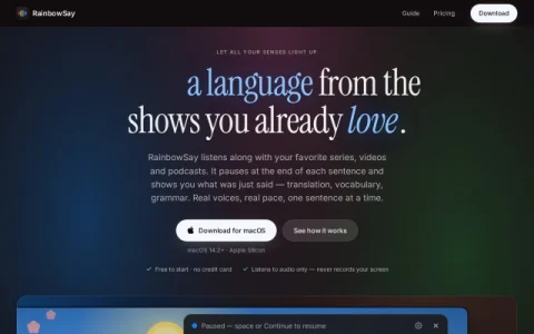 RainbowSay page preview
