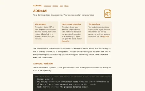 ADRs4AI page preview