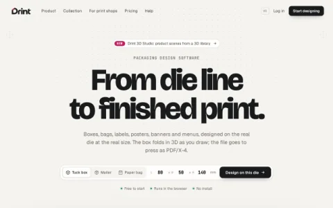 Drint page preview
