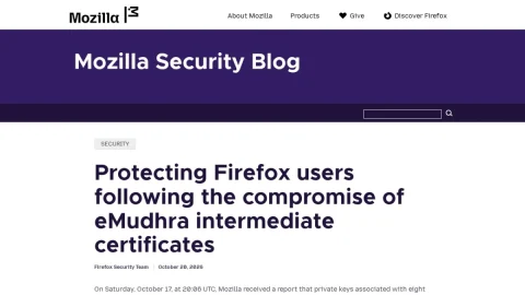 Mozilla Security Blog page preview