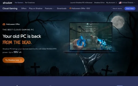 Shadow PC page preview