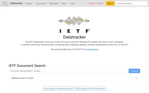 IETF Datatracker page preview