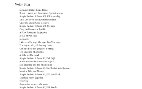Veit’s Blog page preview