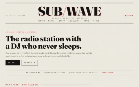 SUB/WAVE page preview