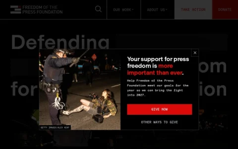 Freedom of the Press Foundation page preview