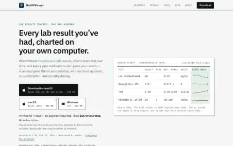 HealthViewer page preview
