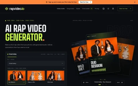 RapVideo.io page preview