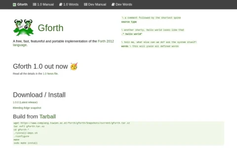 Gforth page preview