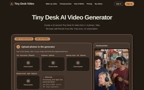 Tiny Desk Video page preview