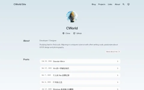 CWorld page preview