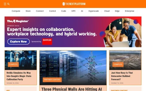 The Next Platform page preview