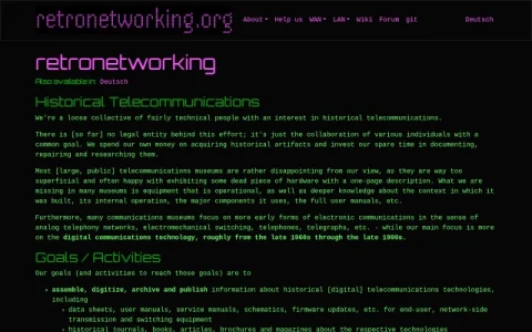 retronetworking page preview