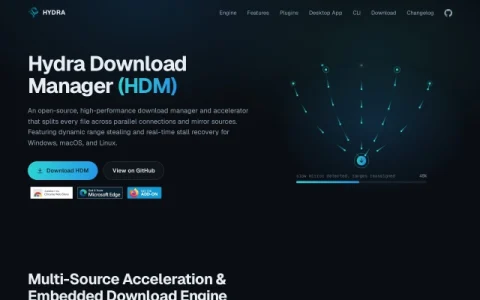 Hydra Download Manager page preview