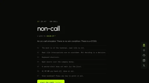 non-call page preview