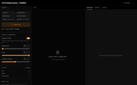 OXR Online Demo page preview