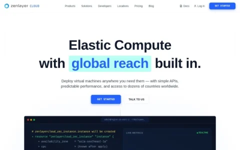 Zenlayer Cloud page preview