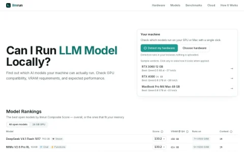 llmrun page preview