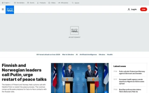 Euronews page preview