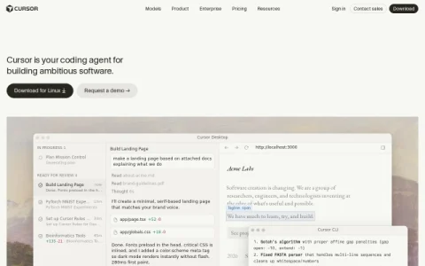 Cursor page preview