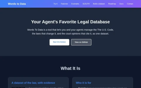 Words to Data page preview