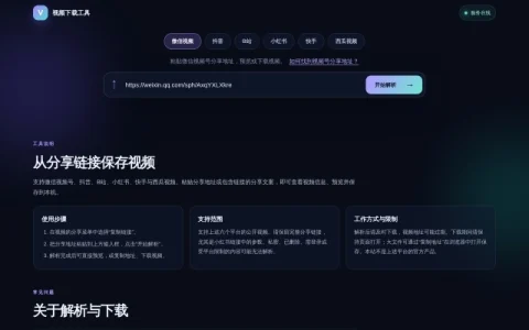 视频下载工具 page preview