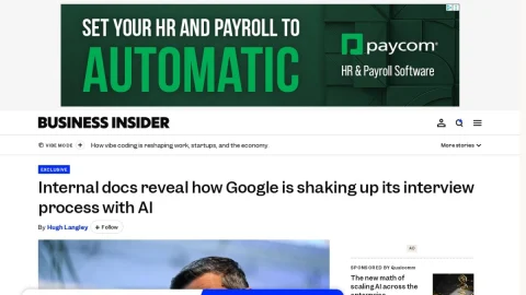 Business Insider page preview