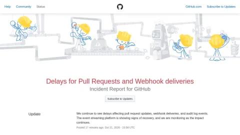 GitHub Status page preview