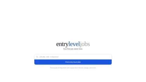 Entry Level Jobs page preview