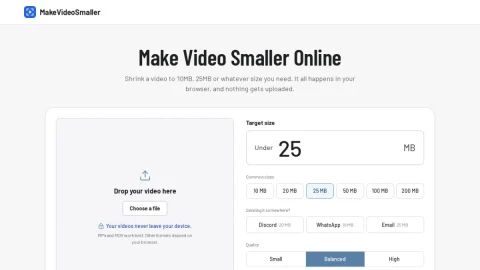 MakeVideoSmaller page preview