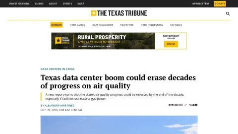 The Texas Tribune page preview