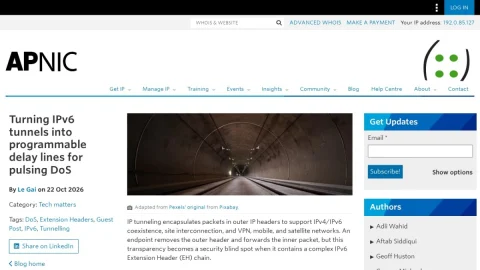 APNIC Blog page preview