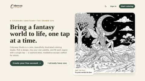 Colorway.studio page preview