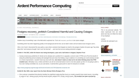 Ardent Performance Computing page preview