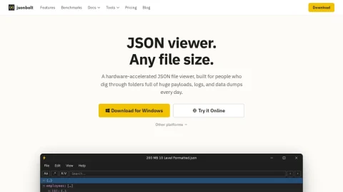 jsonbolt page preview