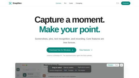 SnapNeo page preview