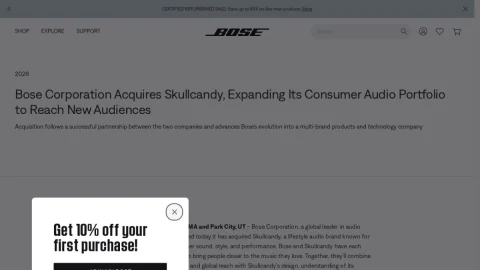 Bose page preview