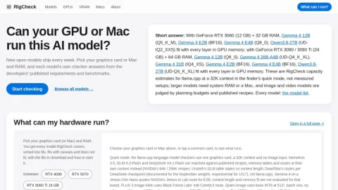 RigCheck page preview