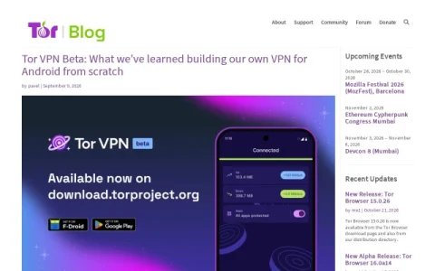 Tor VPN Beta page preview