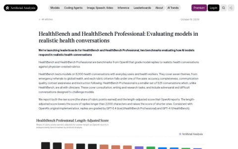 HealthBench & HealthBench Professional page preview